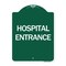 Signmission Designer Series Sign-Hospital Entrance, Green & White Aluminum Sign, 18" H, GW-1824-24455 A-DES-GW-1824-24455 - alternate 1